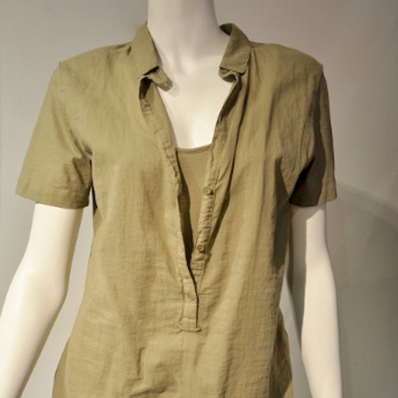 Olive Pure Cotton Mixie Top - Picture 3 of 8